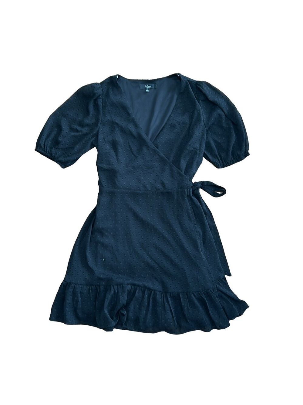 Lulus: Black Wrap Dress: Size Small